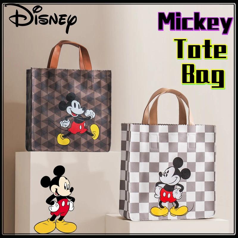 Disney Mickey Tote Bag Anime Womens Large Capacity Shoulder Bag Cartoon Messenger Bag Lady Storage Bag Shoulder Hand